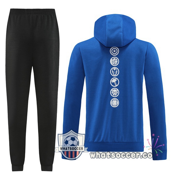 Real Madrid Blue Hooded Jacket 2022-2023