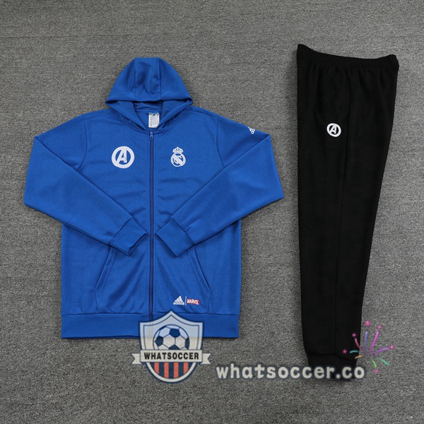 Real Madrid Blue Hooded Jacket 2022-2023
