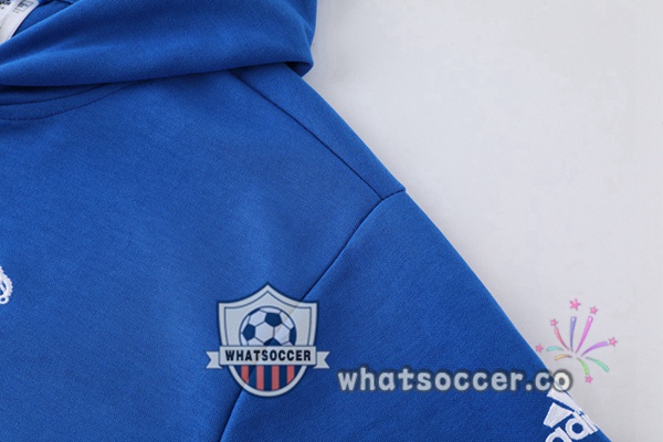 Real Madrid Blue Hooded Jacket 2022-2023