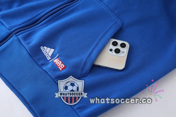 Real Madrid Blue Hooded Jacket 2022-2023