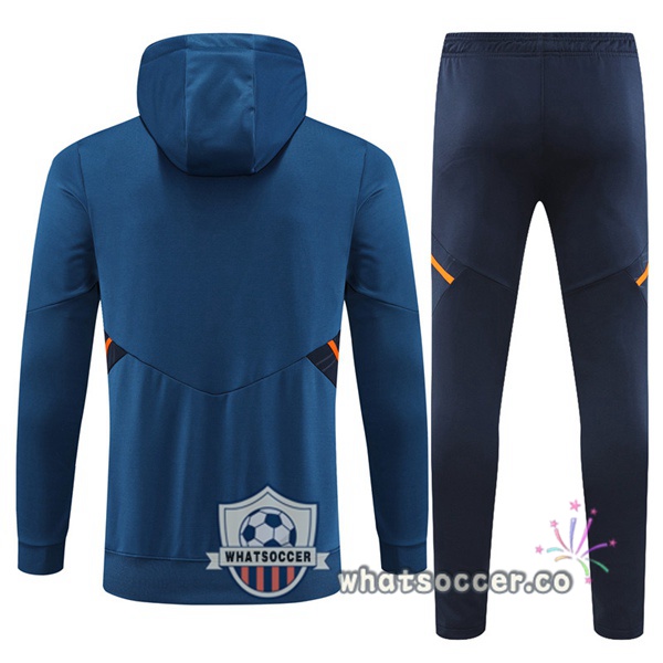 Manchester United Blue Hooded Jacket 2022-2023
