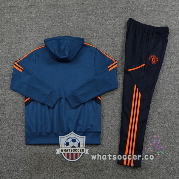 Manchester United Blue Hooded Jacket 2022-2023