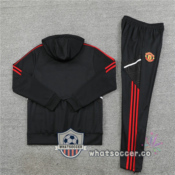 Manchester United Black Hooded Jacket 2022-2023