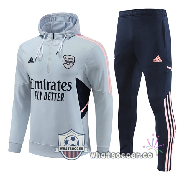 Arsenal Gray Hooded Jacket 2022-2023