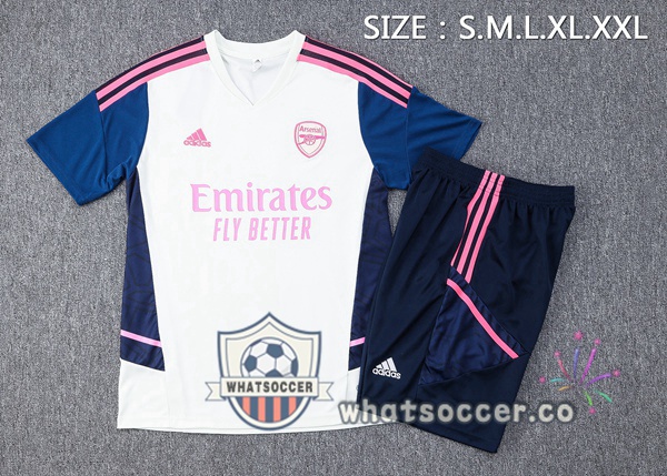 Arsenal Training T-Shirts+ Shorts White 2022-2023