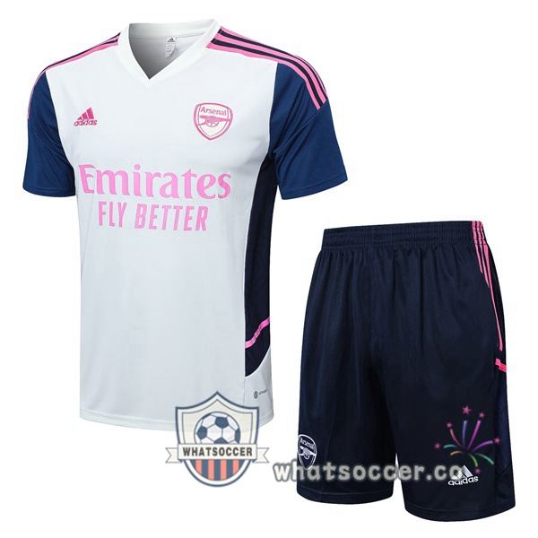 Arsenal Training T-Shirts+ Shorts White 2022-2023