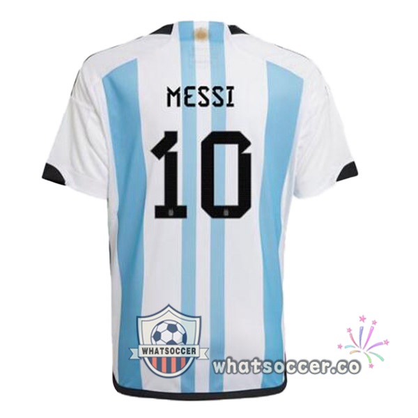 Argentina (MESSI 10) Home Soccer Jerseys Blue White 2022-2023
