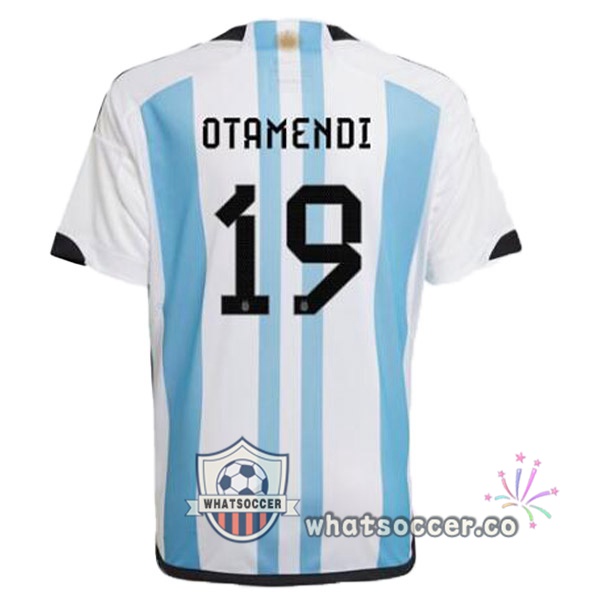 Argentina (OTAMENDI 19) Home Soccer Jerseys Blue White 2022-2023