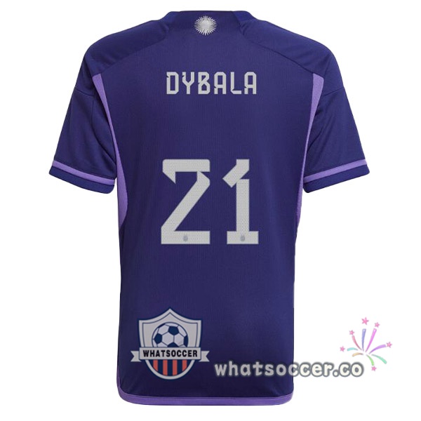 Argentina (DYBALA 21) Away Soccer Jerseys Purple 2022-2023