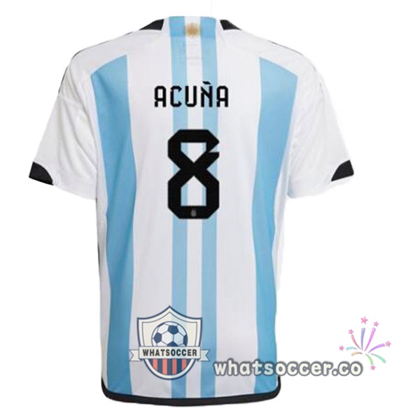 Argentina (ACUÑA 8) Home Soccer Jerseys Blue White 2022-2023