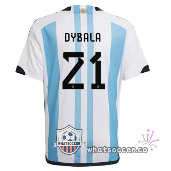 Argentina (DYBALA 21) Home Soccer Jerseys Blue White 2022-2023