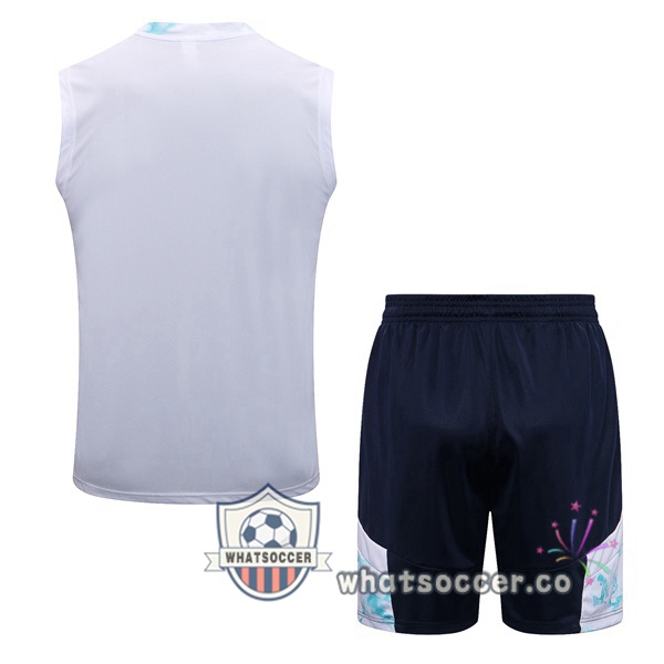 Manchester City + Shorts White Soccer Vest 2022-2023