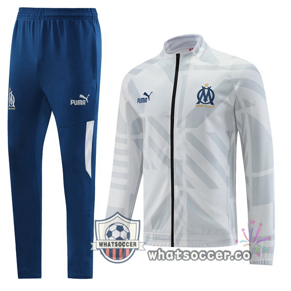 Olympique de Marseille White Training Jacket 2022-2023