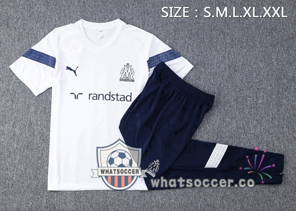 Olympique de Marseille Training T-Shirts+ Pants White 2022-2023