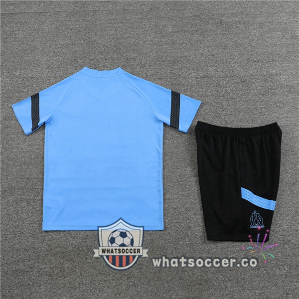 Olympique de Marseille Training T-Shirts+ Shorts Blue 2022-2023