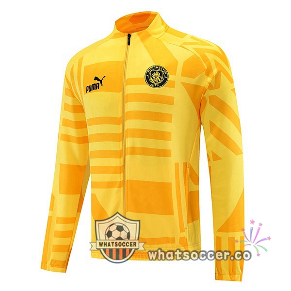 Manchester City Soccer Jacket Yellow 2022-2023