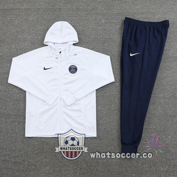 Paris PSG White Hooded Jacket 2022-2023