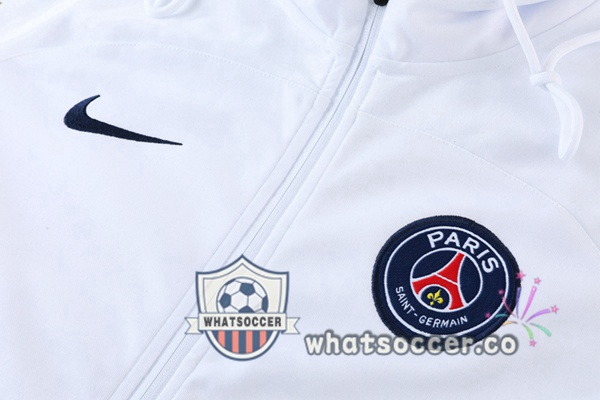 Paris PSG White Hooded Jacket 2022-2023