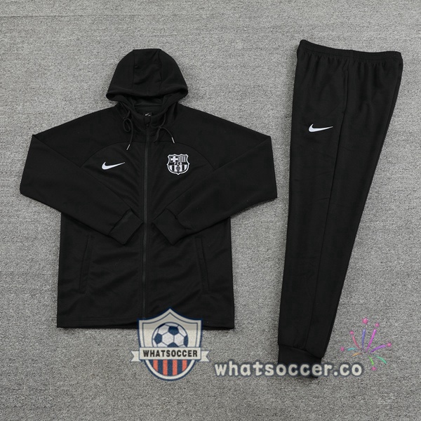 FC Barcelona Black Hooded Jacket 2022-2023