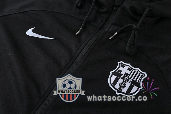 FC Barcelona Black Hooded Jacket 2022-2023
