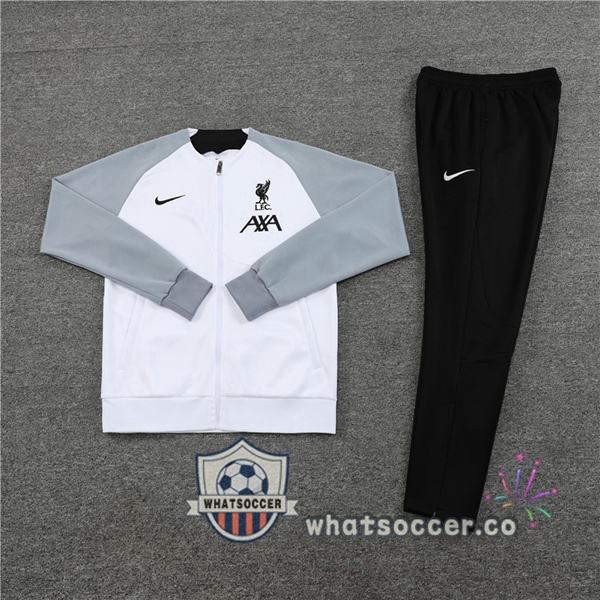 FC Liverpool White Gray Training Jacket 2022-2023