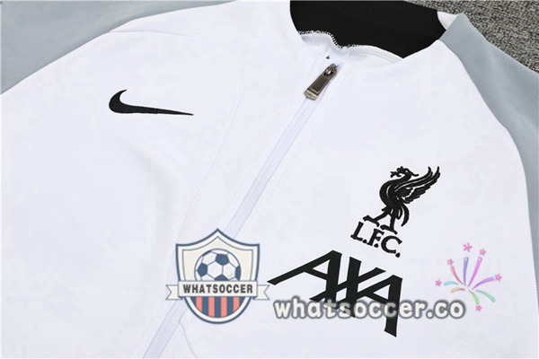 FC Liverpool White Gray Training Jacket 2022-2023