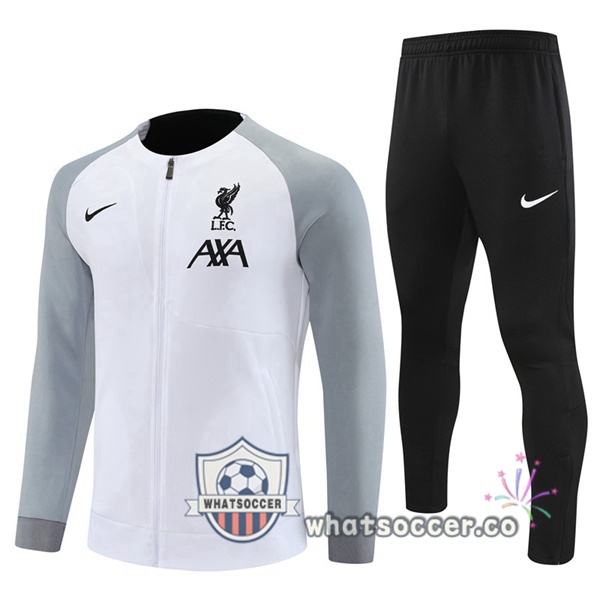 FC Liverpool White Gray Training Jacket 2022-2023