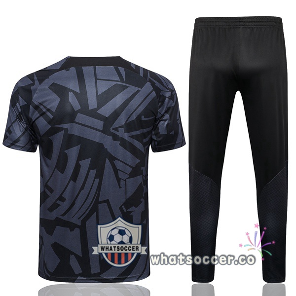 Paris PSG Training T-Shirts+ Pants Black 2022-2023