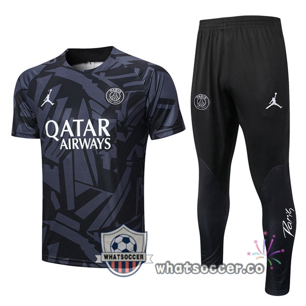 Paris PSG Training T-Shirts+ Pants Black 2022-2023