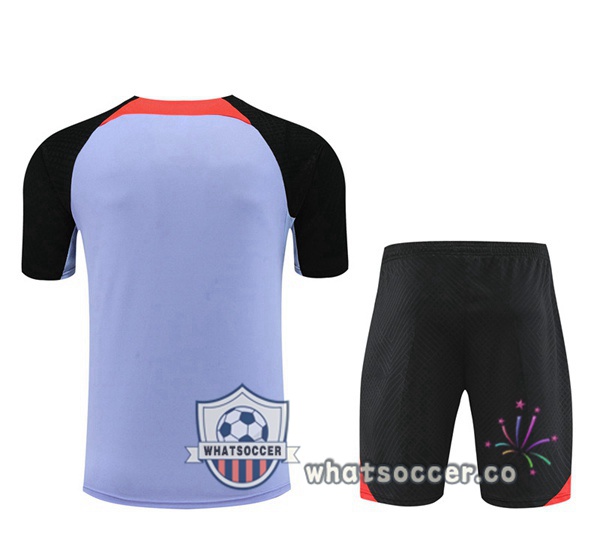FC Liverpool Training T-Shirts+ Shorts Purple 2022-2023