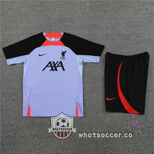 FC Liverpool Training T-Shirts+ Shorts Purple 2022-2023