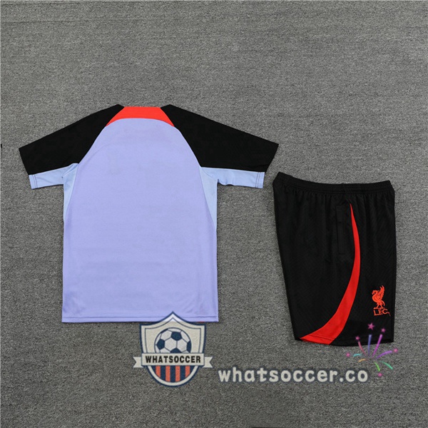 FC Liverpool Training T-Shirts+ Shorts Purple 2022-2023