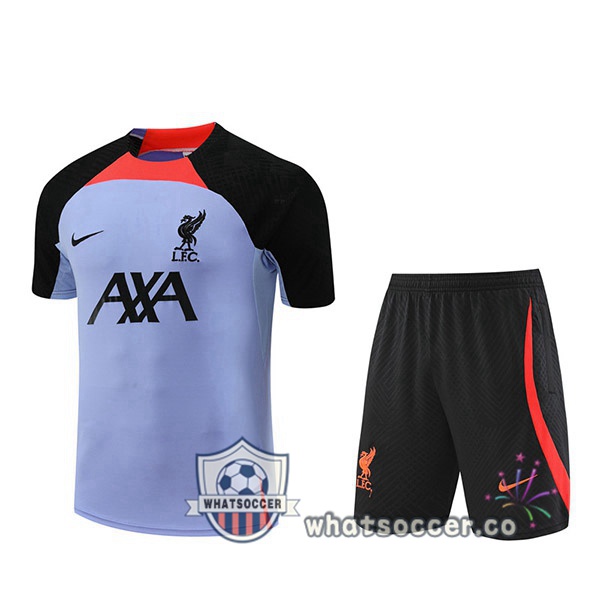 FC Liverpool Training T-Shirts+ Shorts Purple 2022-2023