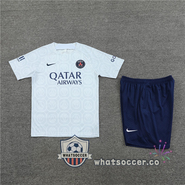 Paris PSG Training T-Shirts+ Shorts Gray 2022-2023