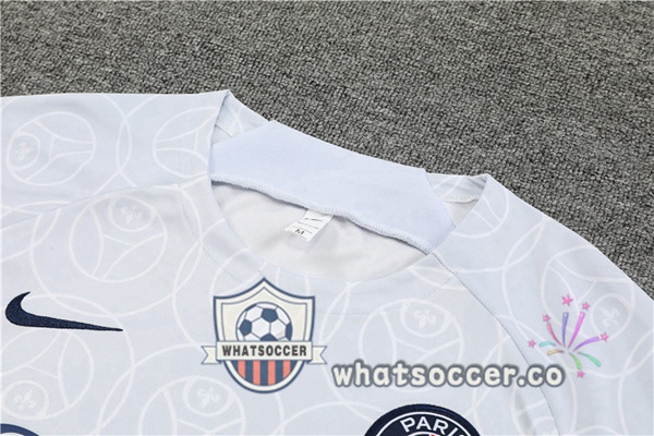 Paris PSG Training T-Shirts+ Shorts Gray 2022-2023