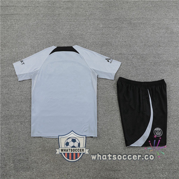 Paris PSG Training T-Shirts+ Shorts Gray 2022-2023