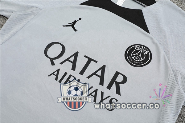 Paris PSG Training T-Shirts+ Shorts Gray 2022-2023