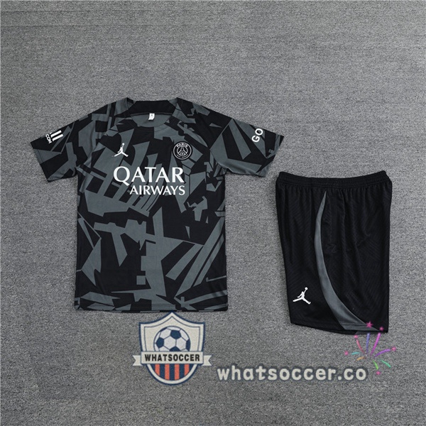 Paris PSG Training T-Shirts+ Shorts Black 2022-2023