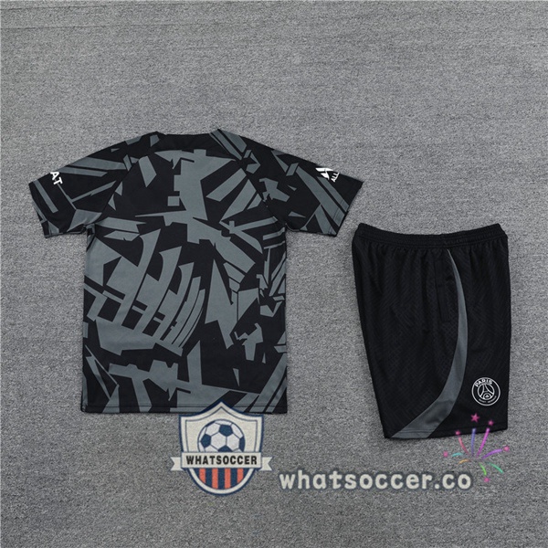 Paris PSG Training T-Shirts+ Shorts Black 2022-2023