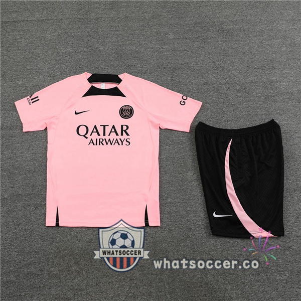 Paris PSG Training T-Shirts+ Shorts Rose 2022-2023