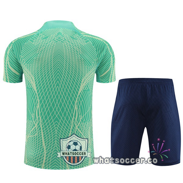 Brazil Training T-Shirts+ Shorts Green 2022-2023