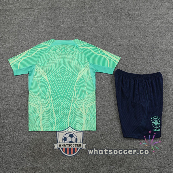 Brazil Training T-Shirts+ Shorts Green 2022-2023