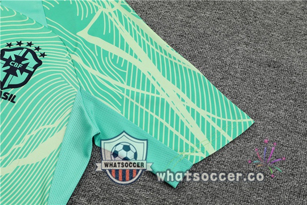 Brazil Training T-Shirts+ Shorts Green 2022-2023