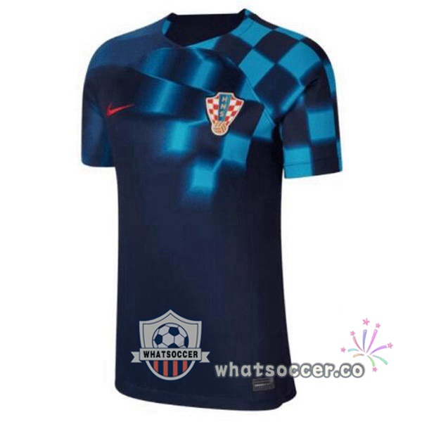 Croatia Women Away Soccer Jerseys Black Blue 2022-2023
