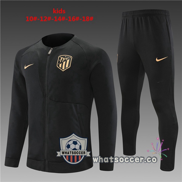 Atletico Madrid Kids Black Training Jacket 2022-2023