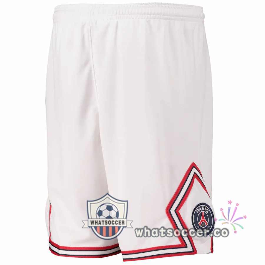 Jordan Paris PSG Fourth Soccer Shorts White 2021-2022