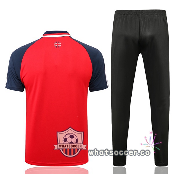 Training Polo Bayern Munich + Pants Red 2021-2022