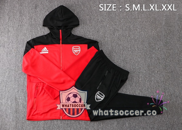 Arsenal Red Black Hooded Jacket 2021-2022