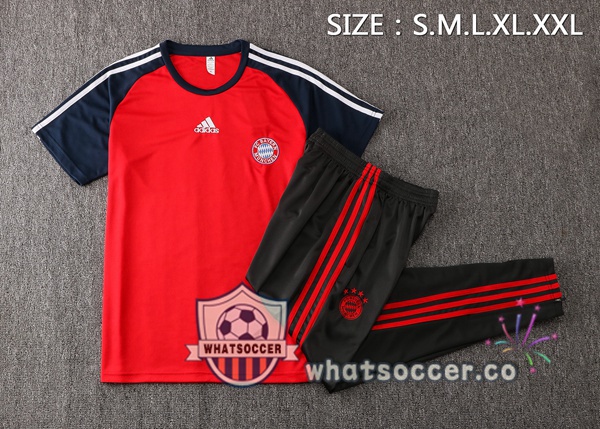 Bayern Munich Training T-Shirts + Pants Red 2021-2022