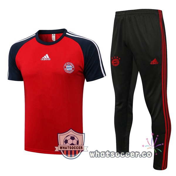 Bayern Munich Training T-Shirts + Pants Red 2021-2022